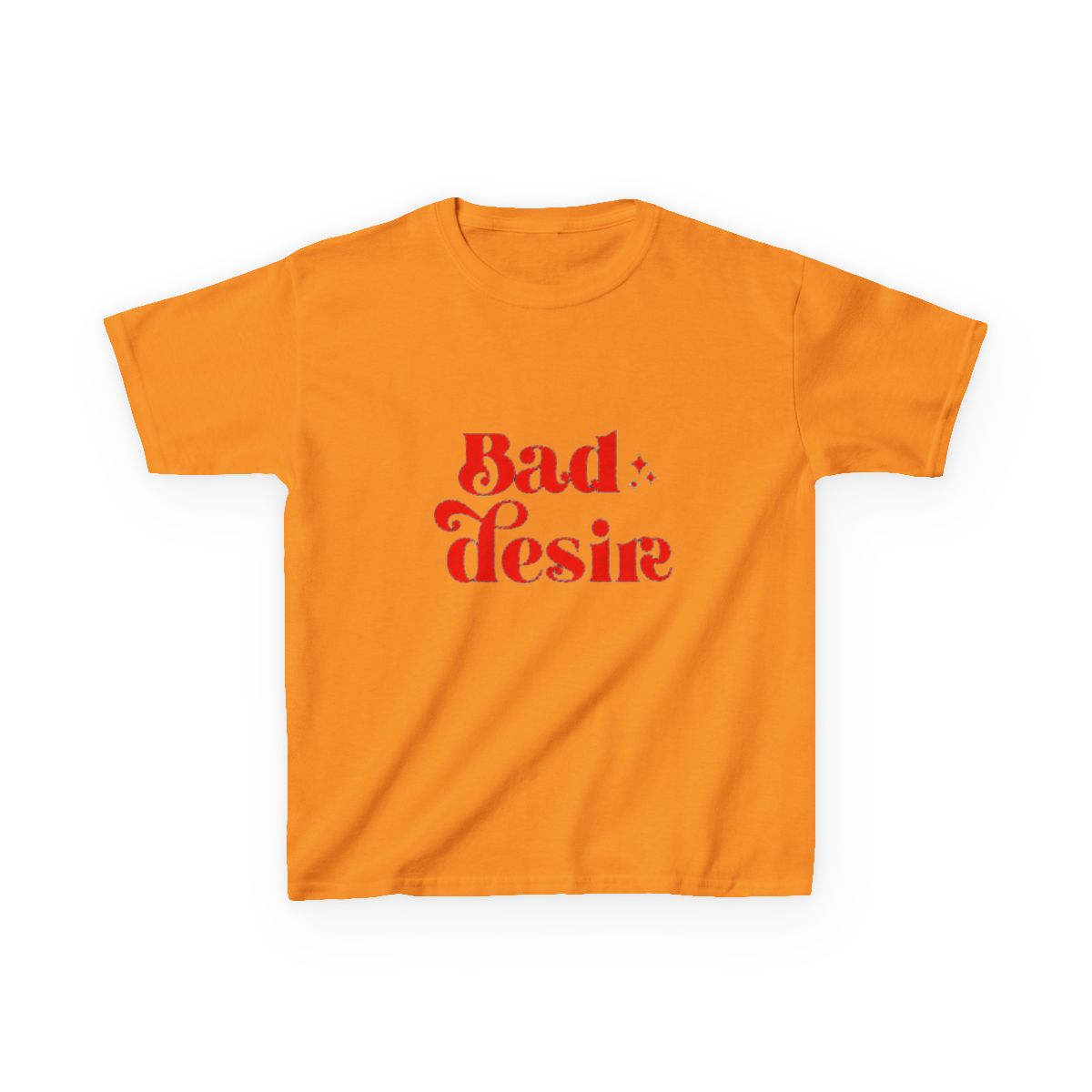 Bad desire enhypen engene typography text Morcaworks Kids T-Shirt - alternate angle 3, merchandise