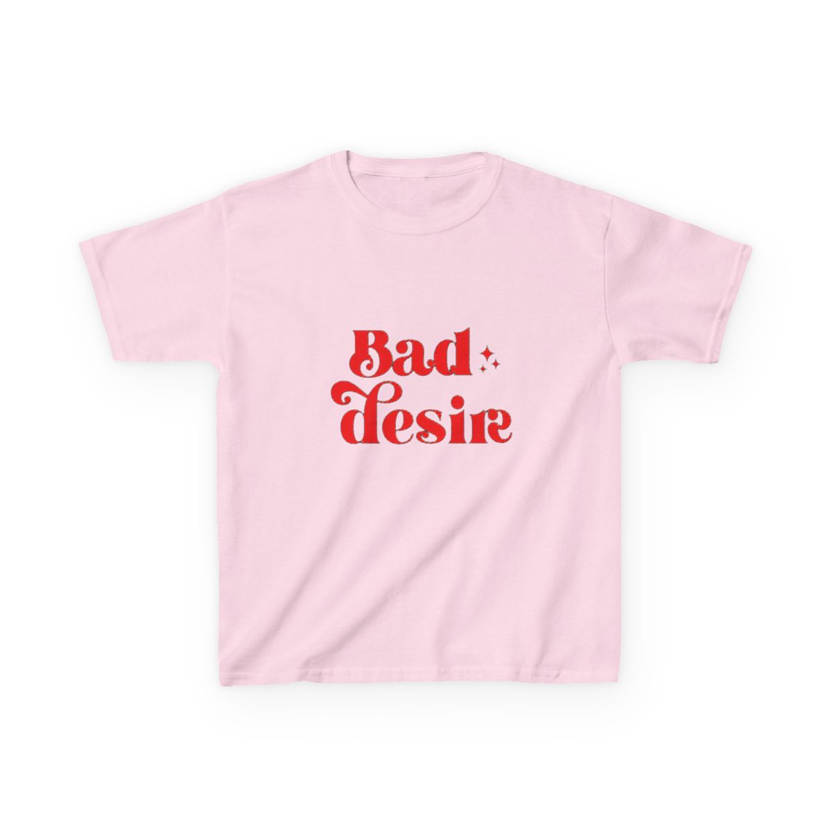 Bad desire enhypen engene typography text Morcaworks Kids T-Shirt - alternate angle 2, merchandise