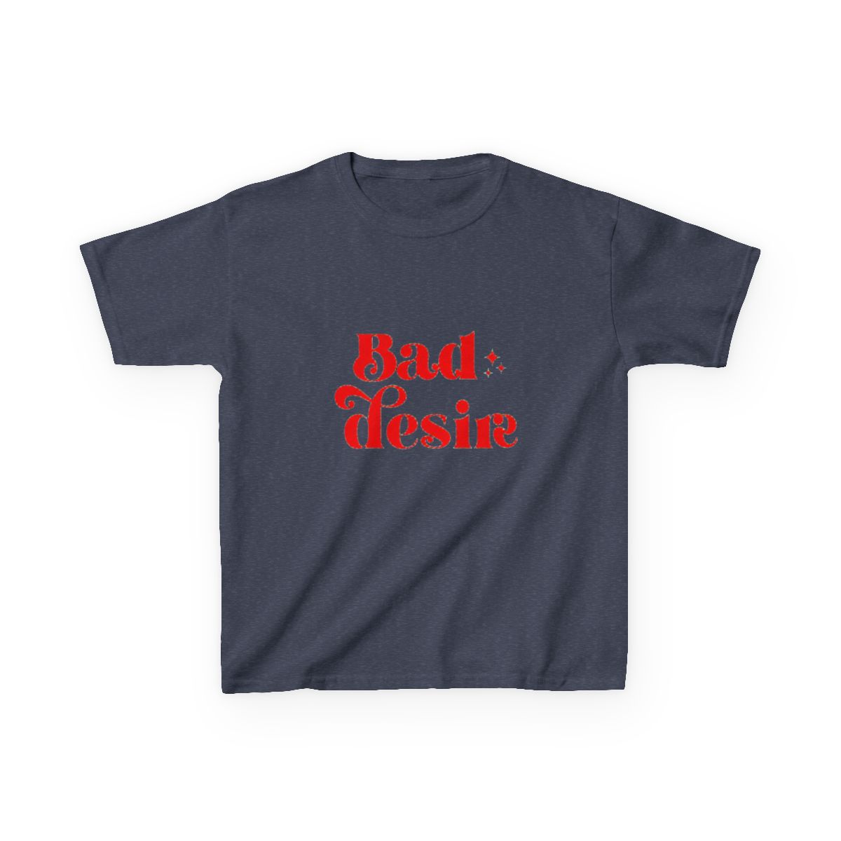 Bad desire enhypen engene typography text Morcaworks Kids T-Shirt - alternate angle 2, merchandise
