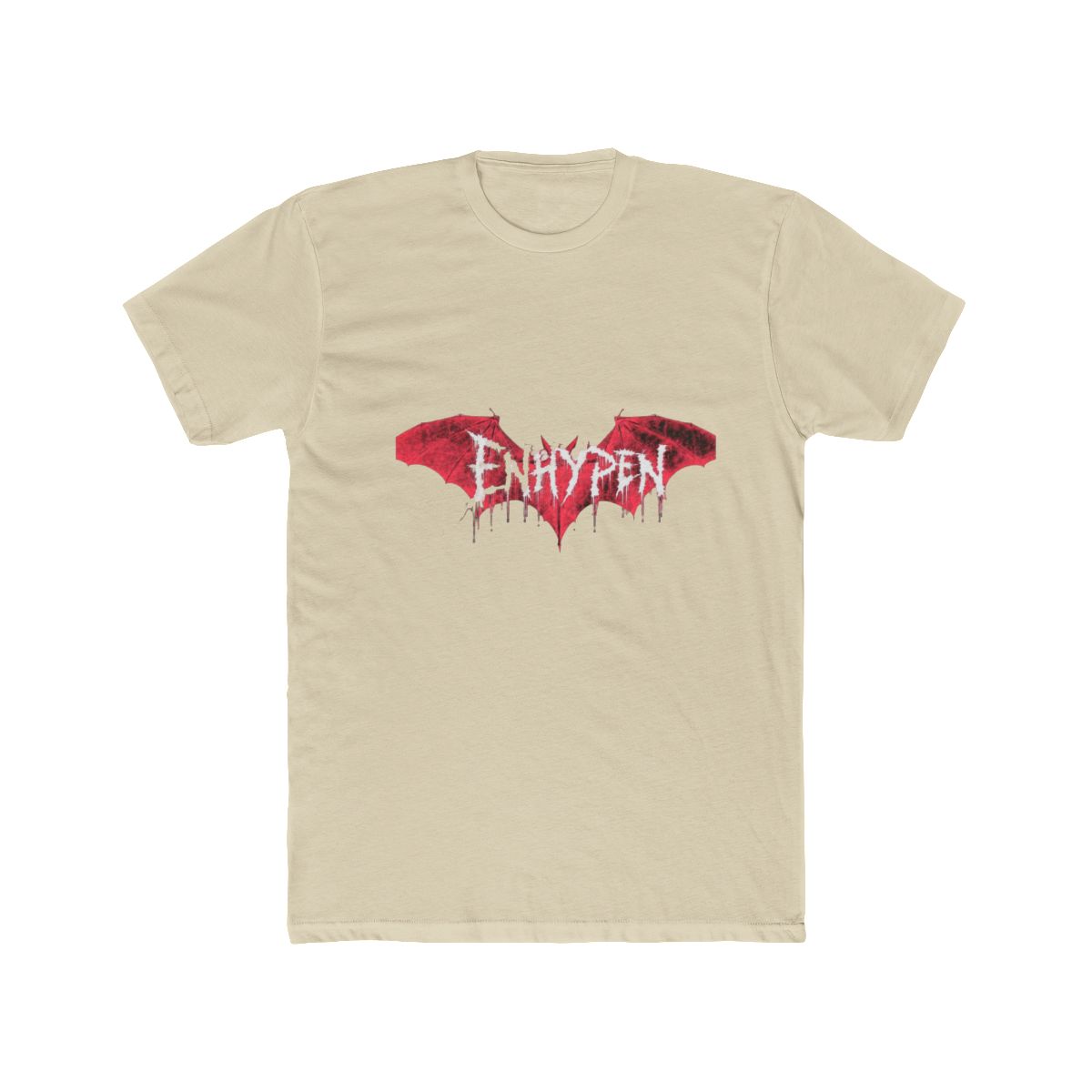ENHYPEN Pink Grunge Bat Gothic Logo T Shirt - alternate angle 5, merchandise