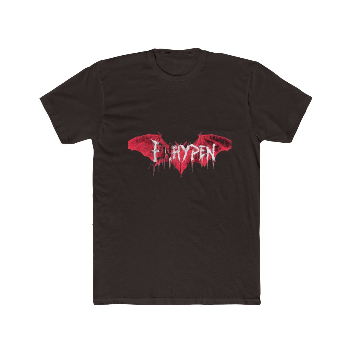 ENHYPEN Pink Grunge Bat Gothic Logo T Shirt - alternate angle 4, merchandise
