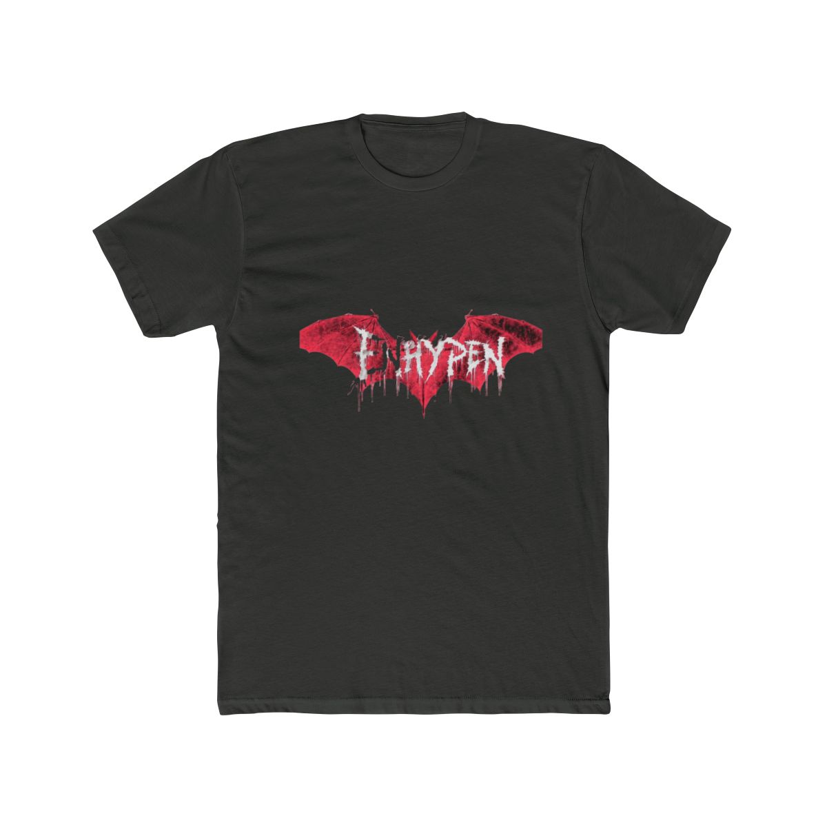 ENHYPEN Pink Grunge Bat Gothic Logo T Shirt