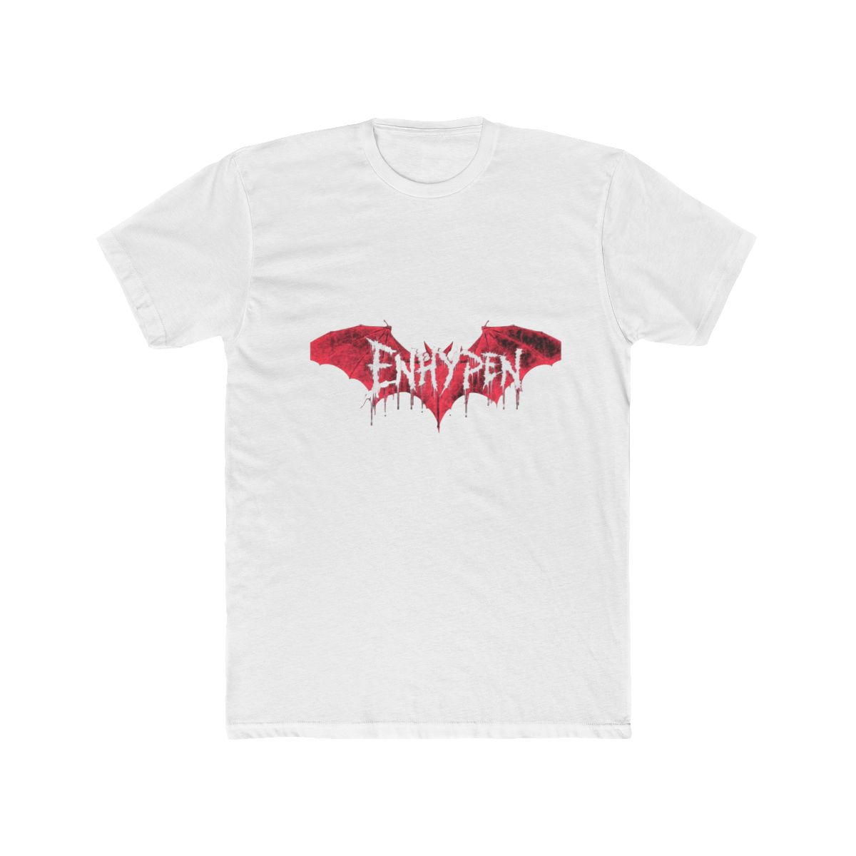 ENHYPEN Pink Grunge Bat Gothic Logo T Shirt - alternate angle 2, merchandise